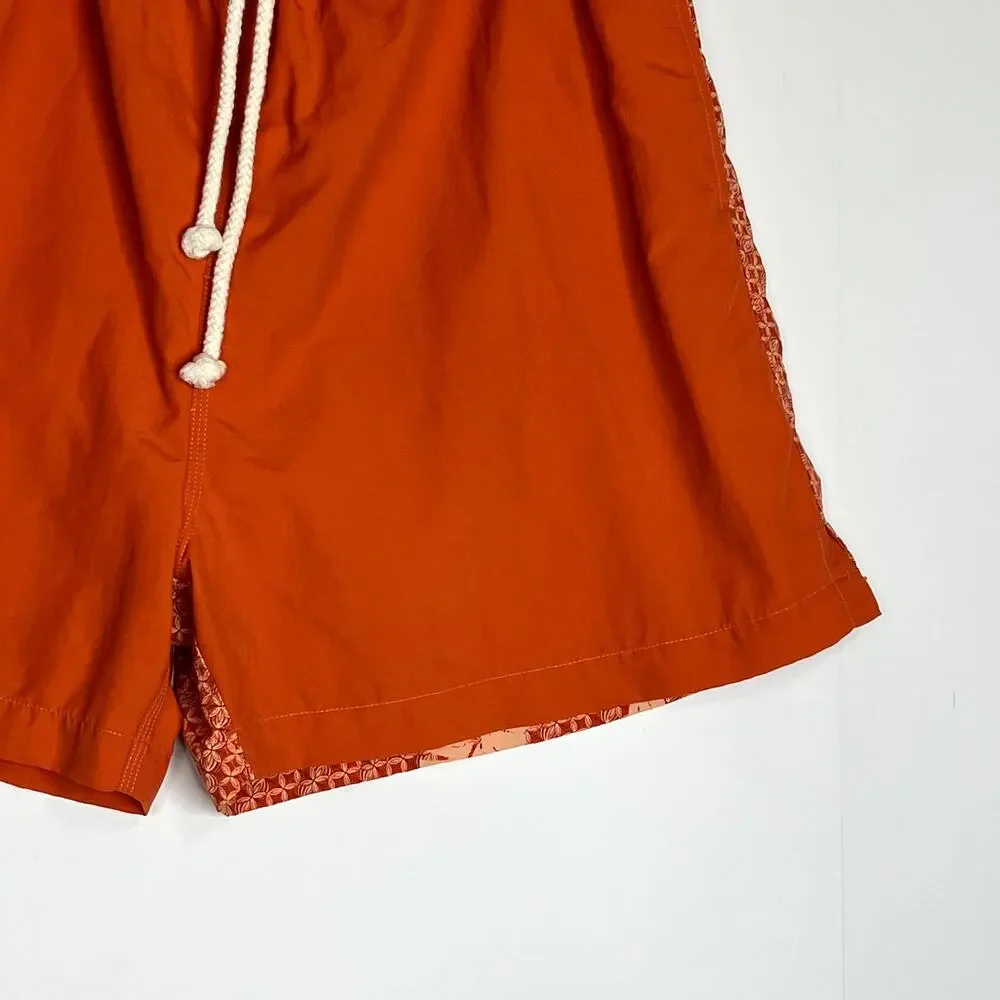 Tommy Bahama Swim Trunks Board Shorts Surf Pockets Orange Mens Large